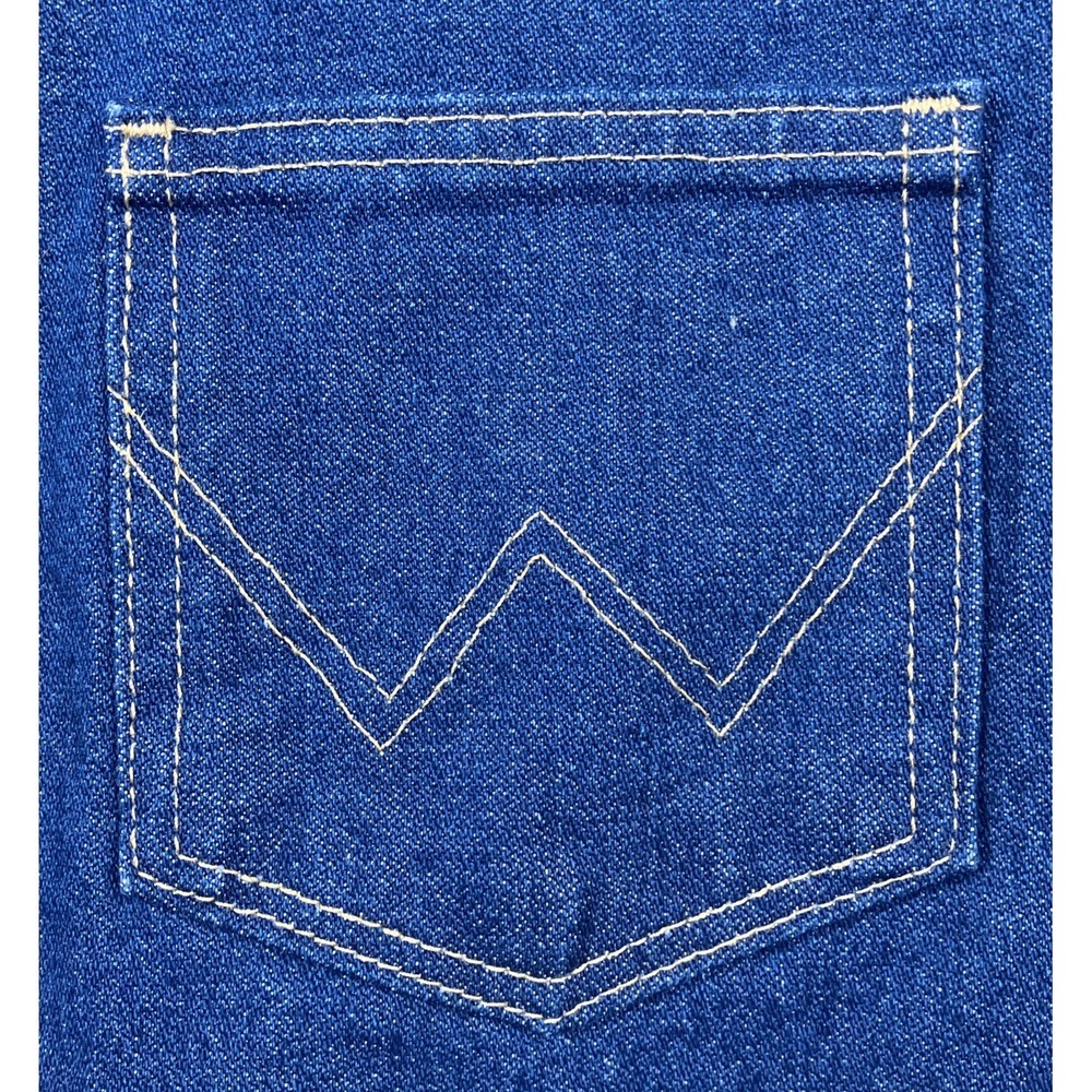 Wrangler Vest Mens XXL Blue Denim Western Button Front Pockets 1074130PW - Picture 2 of 8